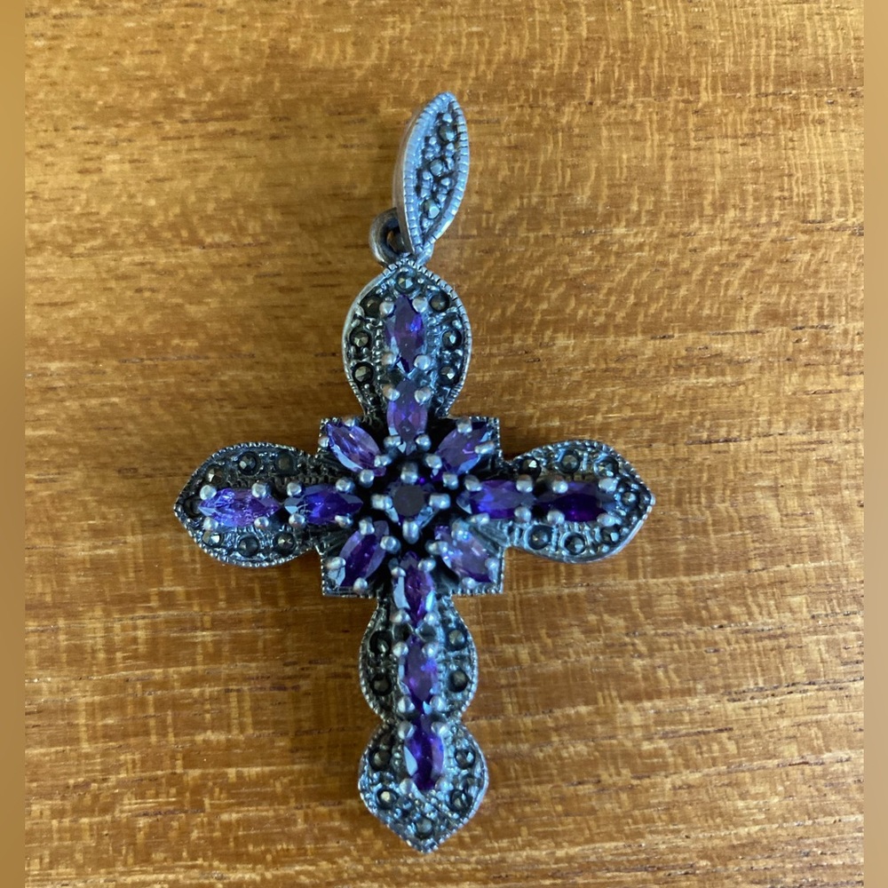 Stunning Amethyst Cross Pendant